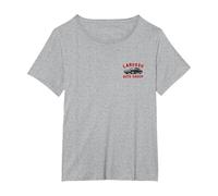 Cobra Kai Retro LaRusso Auto Group Ad Front and Back T-Shirt, Women's Plus, Heather Grey, 2X