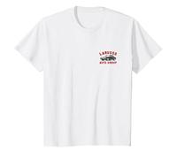Cobra Kai Retro LaRusso Auto Group Ad Front and Back T-Shirt, Youth, White, Small
