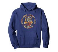 Cobra Kai Strike First Strike Hard Pullover Hoodie, Adult Unisex, Navy Blue, XX-Large