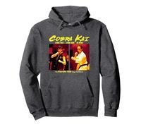 Cobra Kai The Saga Continues Poster Pullover Hoodie, Adult Unisex, Dark Heather Grey, Medium