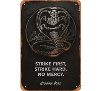Cobra Kai TV Movie Poster Vintage Tin Sign for Cafe Bar Man Cave Garage Home Wall Art Decor Retro Metal Sign 12 X 8 inch
