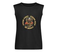 Cobra Karate First Strike Hard Kai Strike Fast No Mercy Men's Black Sleeveless T-Shirt Vest M