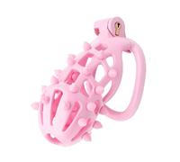 Cobra Male Chastity Cage with Lock & 5 Rings Resin Virginity for Men (Comfort)