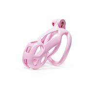 Cobra Male Chastity Cage with Lock & 5 Rings Resin Virginity for Men (Compact)
