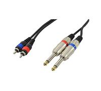 Cobra Phono RCA To 1/4 inch 6.35mm Jack Leads Dual 3m