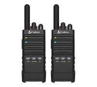 Cobra PX650 Professional Walkie Talkies (2-Pack) - PMR446 Rechargeable Business Two-Way Radios, 300,000 sq. ft/25 Floor Range, Dust Protected and Splashproof (IP54 rating), Black