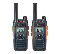 Cobra RX680 Walkie Talkies (2-Pack) - PMR446 Recreational and Business Rechargeable Two-Way Radios, Long Range, Dust Protected and Splashproof (IP54 rating), Black and Orange