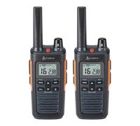Cobra RX680 Walkie Talkies (2-Pack) - PMR446 Recreational and Business Rechargeable Two-Way Radios, Long Range, Dust Protected and Splashproof (IP54 rating), Black and Orange