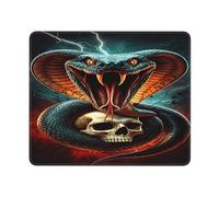 Cobra Skull Lightning Mouse Pad Rectangle Mousepad Non Slip Computer Mouse Mat for Desk 9.8 X 11.8 in