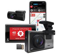 Cobra Smart Dash Cam + Rear Cam (SC 400D) - UHD 4K Resolution, Alexa Built-In, 3-Camera Capable, Live Police Alerts, Emergency Mayday, Drive Smarter App, 3" Touchscreen, Wi-Fi & GPS, 32GB SD Card Incl