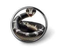 Cobra Snake Badge Holder Personalized Metal Button Pin Fashion Round Badge with Pattern Pin DIY Button Badges Exquisite Brooch Crafts Gift Clothes Decorative Pins