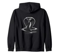 Cobra snake coiled venom reptile power Zip Hoodie