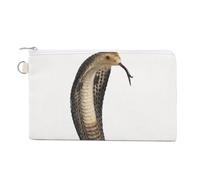 Cobra Snake Coin Purse Lightweight Change Purse Mini Zipper Tool Bag Canvas Coin Wallets,Women Men