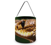 Cobra Snake Halloween Tote Candy Bags Trick Or Treat Candy Bags Reusable Candy Basket With Handles Multipurpose Gifts Bag For Festival Party Gathering