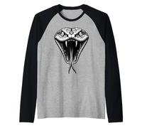 Cobra Snake King Serpent Head Tattoo Raglan Baseball Tee