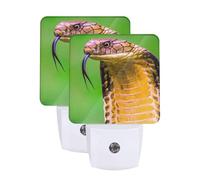 Cobra Snake LED Night Lights 2 Pack Plug in Night Light Dusk to Dawn Sensor Night Lamp Auto-On/Off Plug into Wall Nightlights for Adults Kids Room Bedroom Bathroom Decor