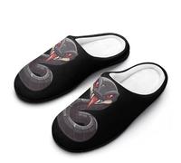Cobra Snake Men's House Slippers Memory Foam Washable Cotton Slip on Home Shoes