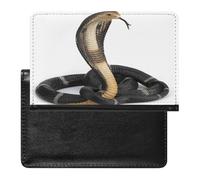 Cobra Snake Passport Holder PU Leather Slim Passport Cover with Card Slots Travel Document Holder Cover