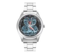 Cobra-Snake Personalized Quartz Watch Stainless Steel Wrist Watches with Arabic Numerals for Men Women