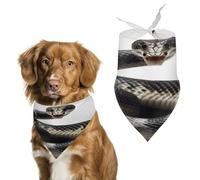 Cobra Snake Pet Scarf Adjustable Pet Accessories Triangular Scarf Washable Floral Print Puppy Bib Bandana Stylish Comfortable Cat Scarves for Holiday Scarfs