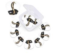 Cobra Snake Print Guitar Pick 12 Pack With Guitar Pick Case Guitar Plectrums Pick 0.46mm 0.96mm 0.71mm Guitar Accessories For Bass Electric Acoustic Guitars Ukulele