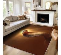 Cobra Snake Rug, 240 x 340 cm, Serpent Animal Rugs for Living Room, Bedroom Decor Design Floor Carpet, Washable, Low Pile