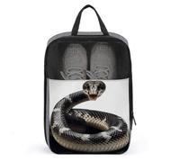 Cobra Snake Shoe Bags Foldable Breathable Portable Shoe Puches Organizer Stylish Expandable Packing Travel Shoes Bags for Sneakers Gym Luggage Closet