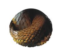 Cobra Snake Shower Cap for Women Men Double Layer Waterproof Bath Cap Elastic Reusable Shower Hat Bath Hair Wrap Hat Washable Shower Bonnet for Long Hair, Braids Color441