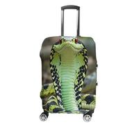 Cobra Snake Suitcase Covers Luggage Protector - Travel Elastic Baggage Case Protective, Washable Anti-scratch Large Suit Case Cover for Suitcases Fits 19-32 Inch Luggages, white, XL, Flower and
