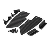 CobraCrawler 1/10 Carbon LCG Chassis Kit with Molded Bed Sliders Delrin Skid Plate Dual Servo Mount for SCX10 AR44 AR45 Capra F9 TRX4 Axle Gspeed V4 Chassis GS-FS Chassis G-Shot Chassis (Sliders)
