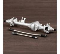 CobraCrawler Aluminum F10T Straight Axle Clear Black Anodized for SCX10 II VS4-10 Phoenix CNC Machined All Inclusive Assembly (Silver Front Axle)
