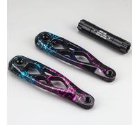 CobraCrawler MTB Bicycle Crankset DUB 29 R-SPEC Trail Enduro Bicycle Hollow Bike Crank 170mm Spindle CNC for Sram GXP (Rainbow)