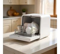 Cobuy Portable Countertop Dishwasher,7 Washing Programs Mini Dishwashers with 5 L Built-in Water Tank & 360° Dual Spray,Air Dry Mini Dishwasher With Baby Care,Apartments & RVs,No Installation Needed