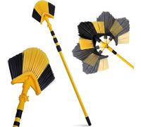 Cobweb Brush Duster Cleaner Extendable Feather with 3M Telescopic Pole Angled Head for Dust Ceiling and Indoor Long Reach Corner Cleaning