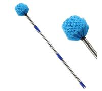 Cobweb Duster with Extension Pole,4-10FT Stainless Steel Spider Web Brush with Pole,Cobweb Duster Outdoor for High Ceilings and Surfaces