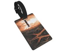 Cobwebs with A Spider Print 5pcs Luggage Tags for Suitcases,Cute Suitcase Tag Identifiers for Baggage Tag for Cruise Airport Travel PVC