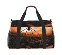 Cobwebs with A Spider Print Womens Sports Bags Travel Bag - Gym Tote Bag with Compartment,Duffel Bags for Men,Ladies Holdall,Carry On Weekend Travel Handbags for Women