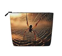 Cobwebs with A Spider Toiletry Bags for Women, Portable Travel Cosmetic Bag, Daily Organiser with Zipper