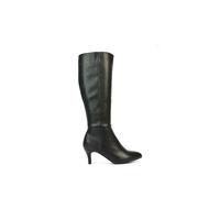 'Coby' Pointed Mid Stiletto Heel Knee High Boots XY London Black 7