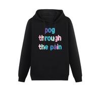 CoByda Pog Through The Pain Tommyinnit Men's Black Hooded Unisex Sweatshirt L