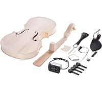 CoByda Violin DIY 4/4 Violin Kit Natural Solid Wood Acoustic Violin with Spruce Top Maple Back Neck Fingerboard (Color : with EQ) (With Eq)
