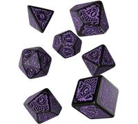Cthulhu Horror on the Orient Express Black Purple 7 Dice Set Q Workshop