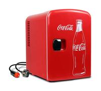 Coca-Cola 4L Mini Fridge Classic Coke Bottle 6 Can Portable Cooler/warmer, Ac/dc Power, Thermoelectric, Compact & Lightweight Red