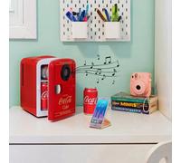 Coca-Cola 4L Mini Fridge Cooler & Warmer Holds 6 Cans, Bluetooth Speaker, Ac/dc Powered, Cools 18C Below Ambient, Red