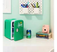 Coca-Cola 4L Mini Fridge Sprite Edition - 6 Can Portable Cooler/warmer, Ac/dc Power, Thermoelectric, Compact & Lightweight Green