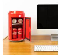 Coca-Cola 5.4L Mini Fridge, Portable Cooler Holds 8 Cans, Giant Coke Can Design, Ac/dc Powered, Thermoelectric Cooling, Red Retro