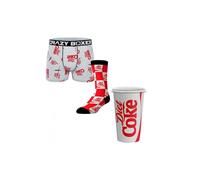 Coca-Cola 885595-xlarge-40 Crazy Boxers Coca-Cola Diet Coke Mens Boxer Briefs & Socks Cup Set - Extra Large - 40-42