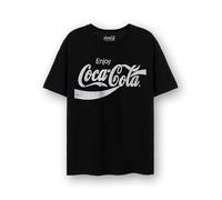 Coca-Cola Adults T-Shirt | Unisex Classic Logo Short Sleeve Graphic Tee | Soda Carbonated Drink Distressed Vintage Apparel Short-Sleeve Top Merchandise Gift