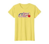 Coca-Cola American Flag Cherry Coke Logo Fill T-Shirt, Women, Lemon Yellow, X-Small