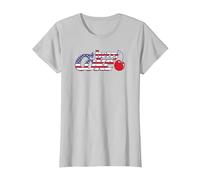 Coca-Cola American Flag Cherry Coke Logo Fill T-Shirt, Women, Silver Grey, X-Small